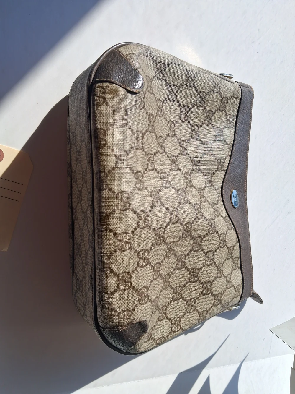 Gucci Brown/Beige Monogram Cosmetic Case Crossbody - Picture 13 of 14